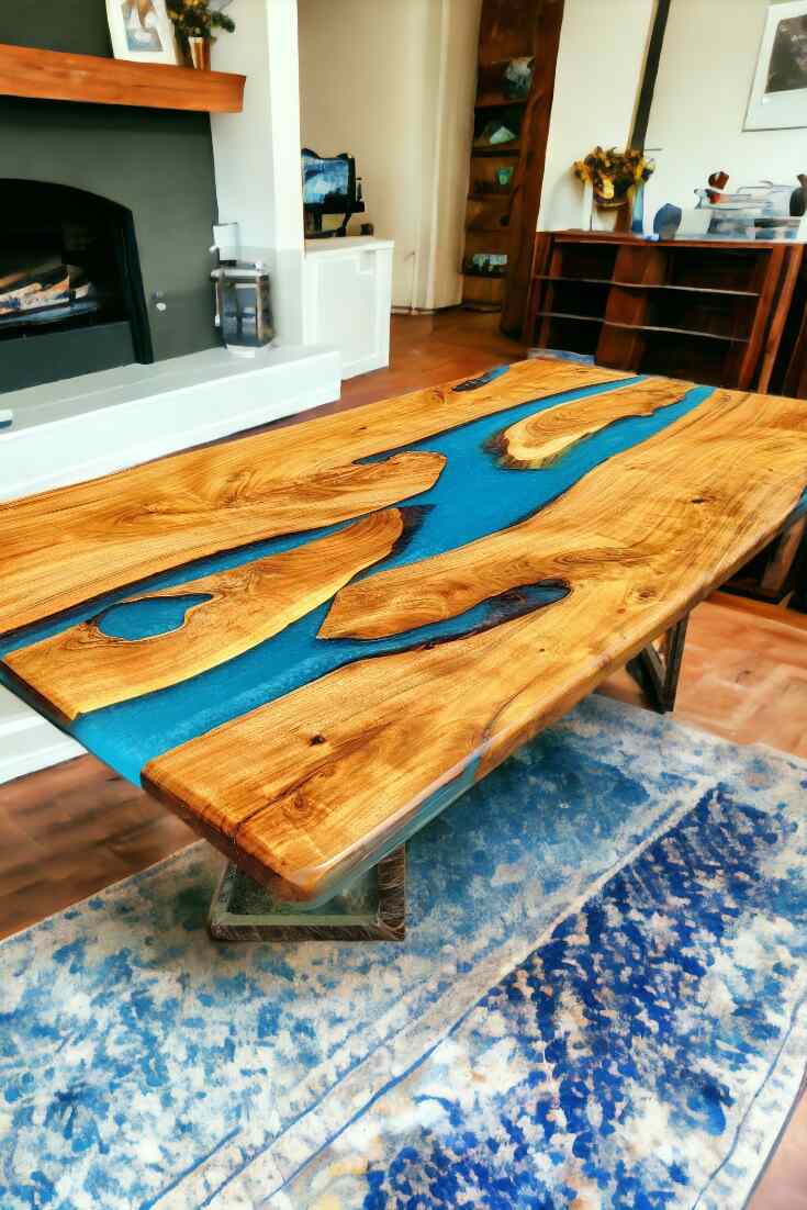 The Journey of Crafting Custom Epoxy Resin River Dining Tables