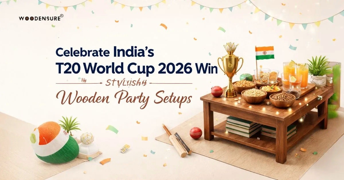 Celebrate India’s T20 World Cup 2026 Win with 10 Stylish Wooden Party Setups