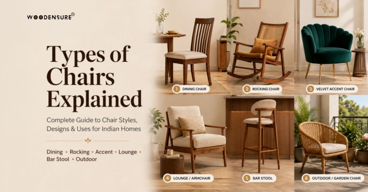 Types of Chairs — Complete Guide to Chair Styles, Designs & Uses for Indian Homes