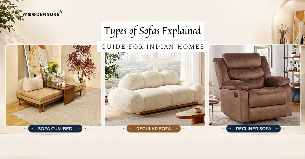 Types of Sofas Explained — Sofa Cum Bed, Regular Sofa & Recliner Sofa Guide for Indian Homes