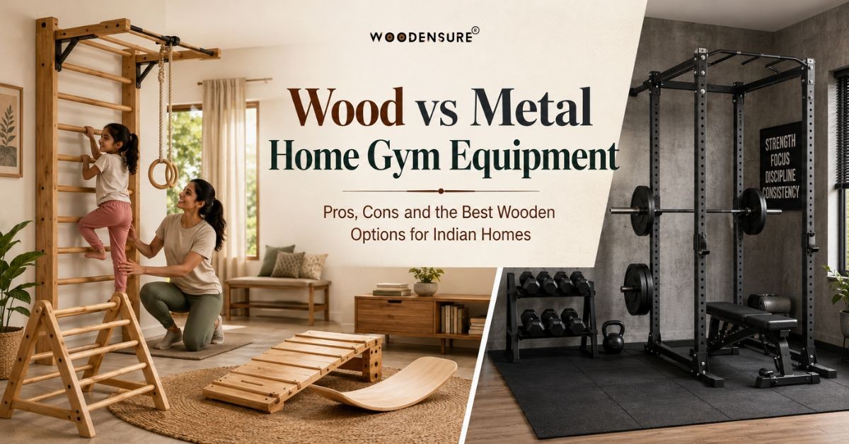 Wood vs Metal Home Gym Equipment: Pros, Cons and Best Wooden Options for Indian Homes