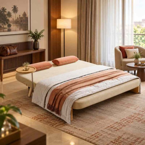 3-Seater Sofa Cum Bed for Hotel Lounge