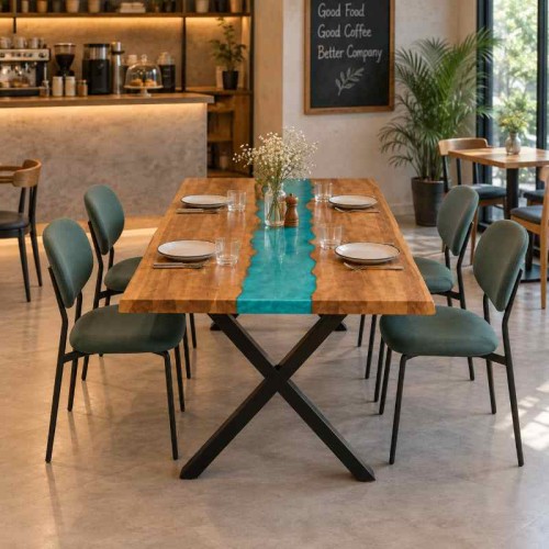 Epoxy Dining Table for Café