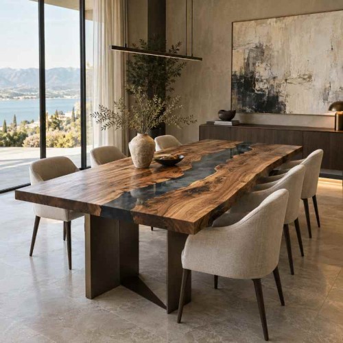 Epoxy Dining Table for Luxury Interior Projects