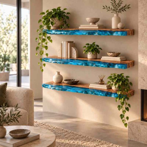 Epoxy Wall Shelves for Statement Interiors