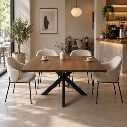 Solid Wood Dining Table for Café