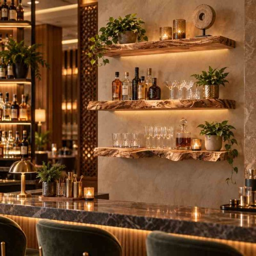 Wall Shelves for Hotel Bar