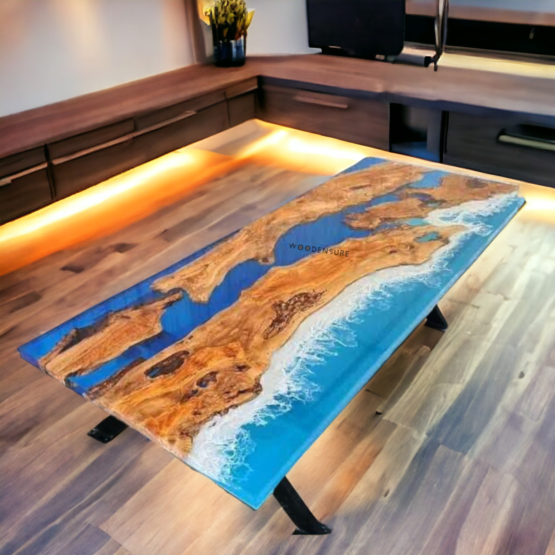 Shop Oceanic Oasis Epoxy Resin Dining Table | Stylish & Durable| 35% off