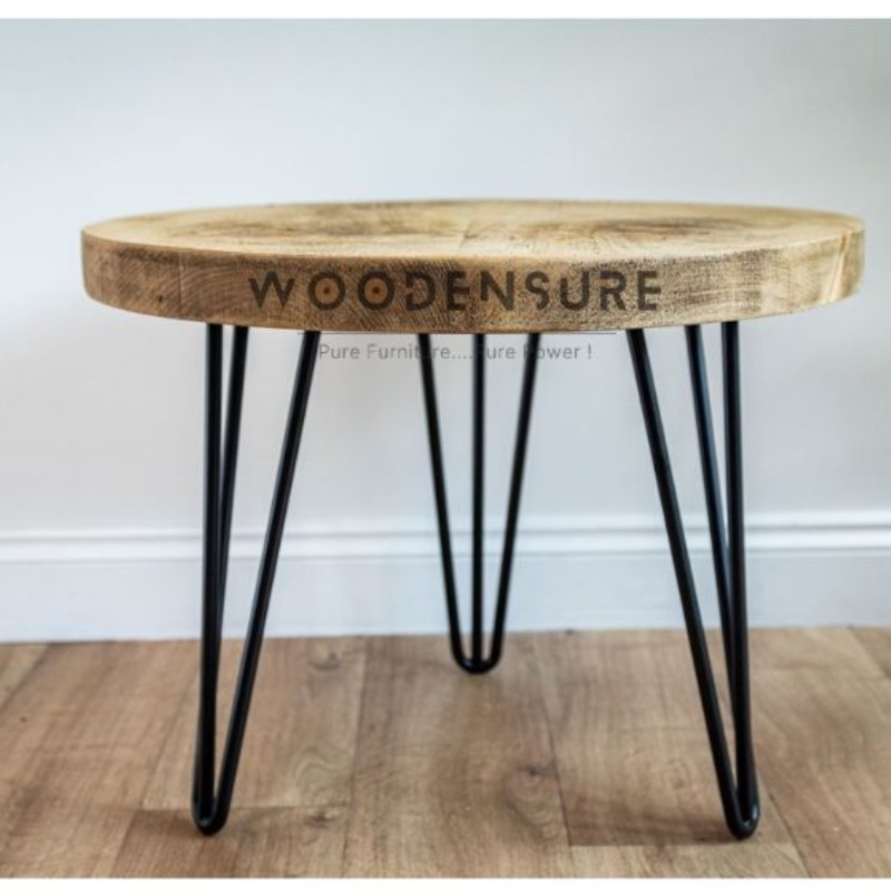 Round Wooden Table . Live Edge Table . Center Table