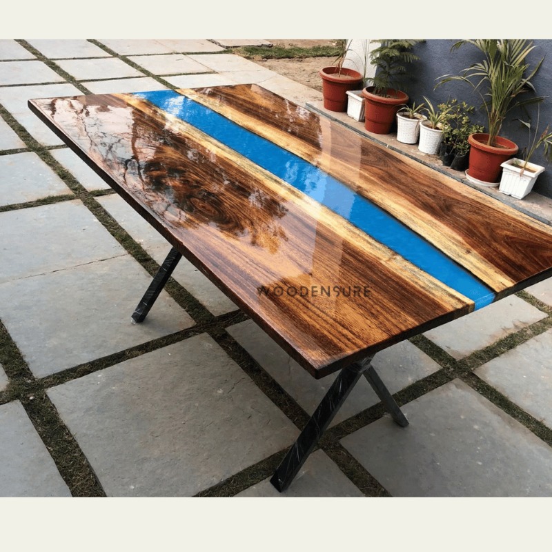 Epoxy resin Dining Table , Kitchen Dining Table , River...