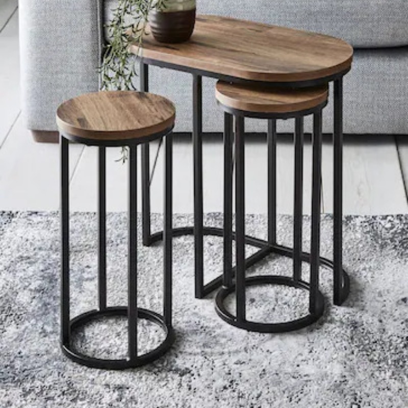 Round Nesting Table Set of 3