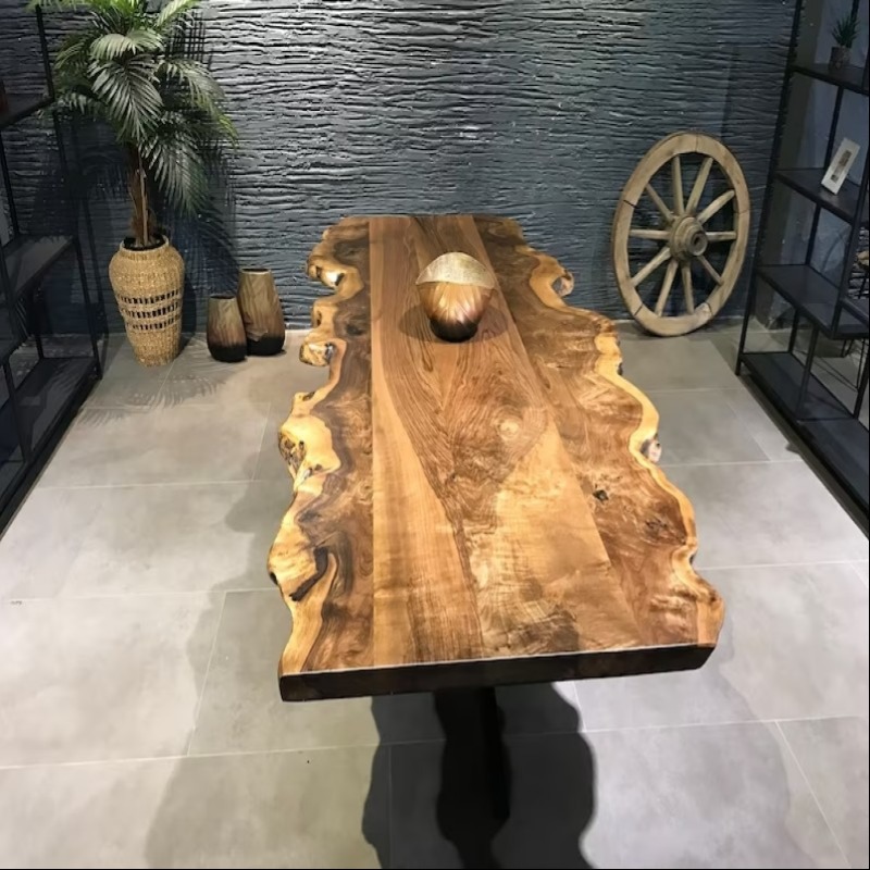 Wood Dining Table Live Edge Dining Table  Acacia Table ...