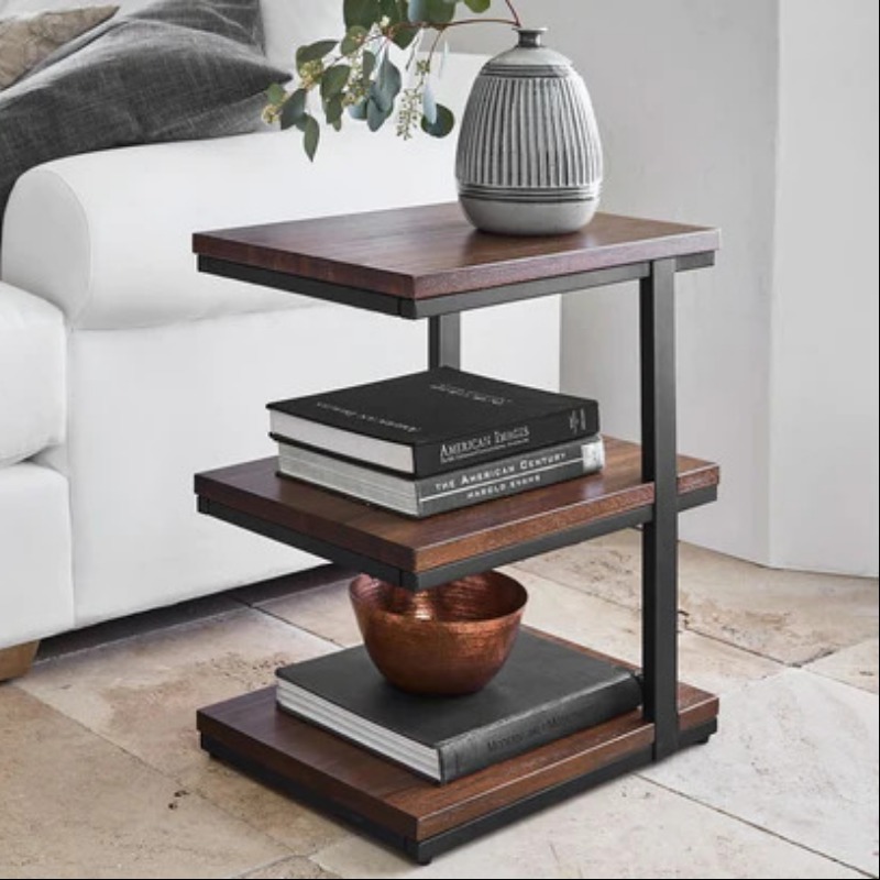 Wooden Side Table with Shelf Design | Solid Wood Side Table | Wooden Side Table with Shelf Design