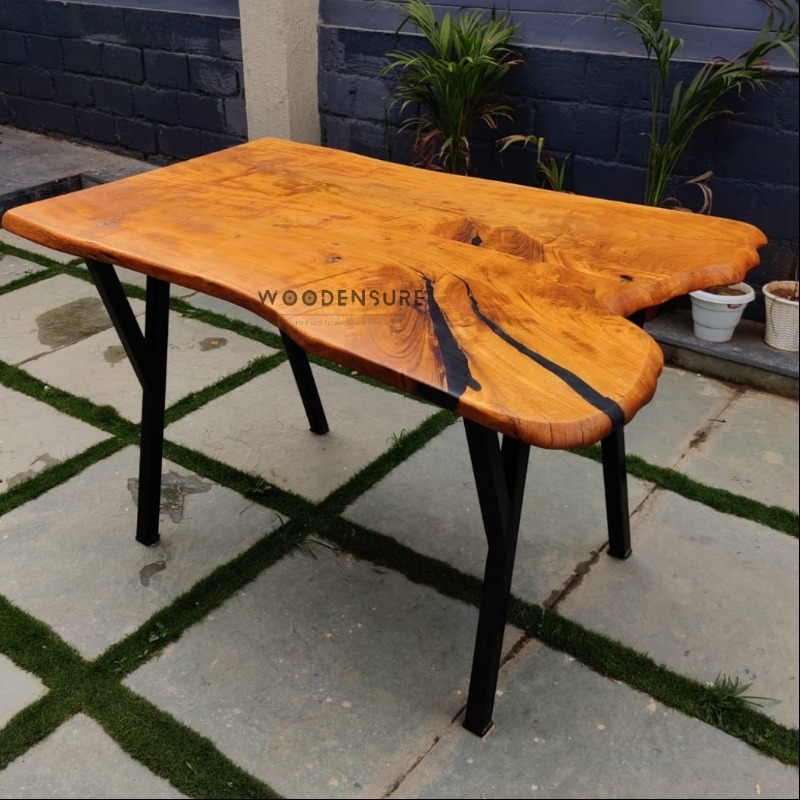 Tiger's Eye Dining Table Black Epoxy Line Solid Wood Di... | Epoxy Resin Dining Table | Tiger's Eye Dining Table Black Epoxy Line Solid Wood Di...