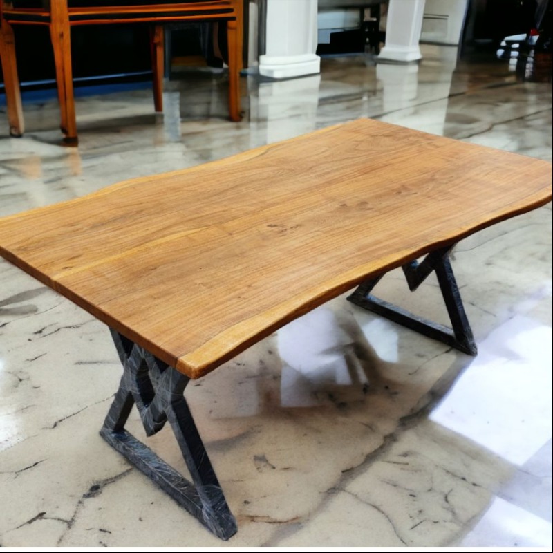 6 Seater Solid Wood Dining Table Wooden Dining Table