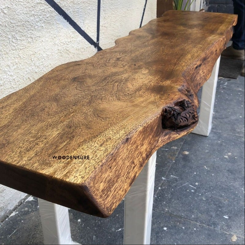 Tree Line Live Edge Wood Bench