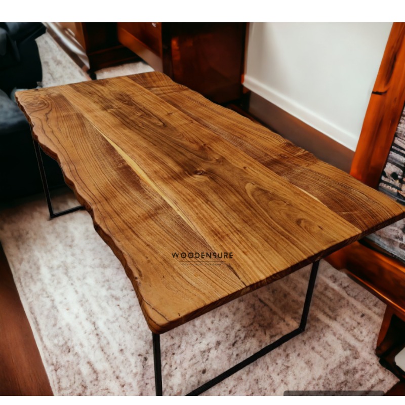 Artisan's Acacia Wood Live Edge Dining Table | Live Edge Dining Table | Artisan's Acacia Wood Live Edge Dining Table