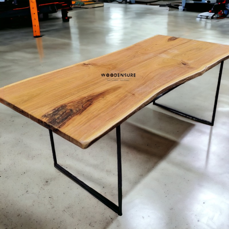 Woodensure Live Edge Dining Table Solid Wood Dining Tab... | Live Edge Dining Table | Woodensure Live Edge Dining Table Solid Wood Dining Tab...