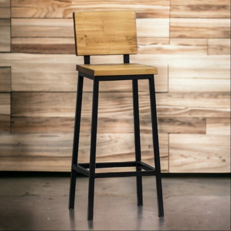 Woodensure Solid Wood Bar Stool