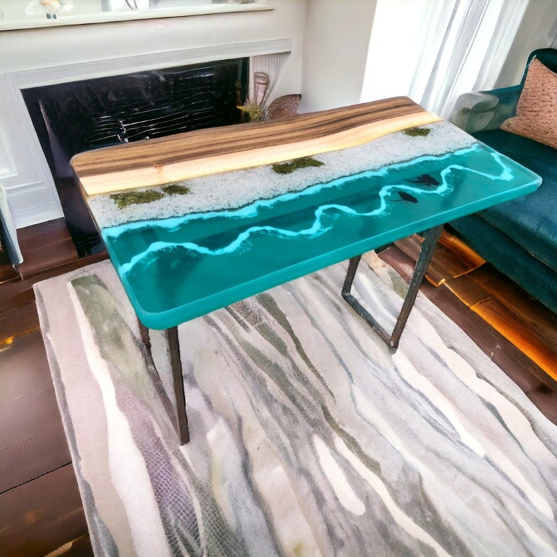 Buy Epoxy Resin River Kitchen Table Online