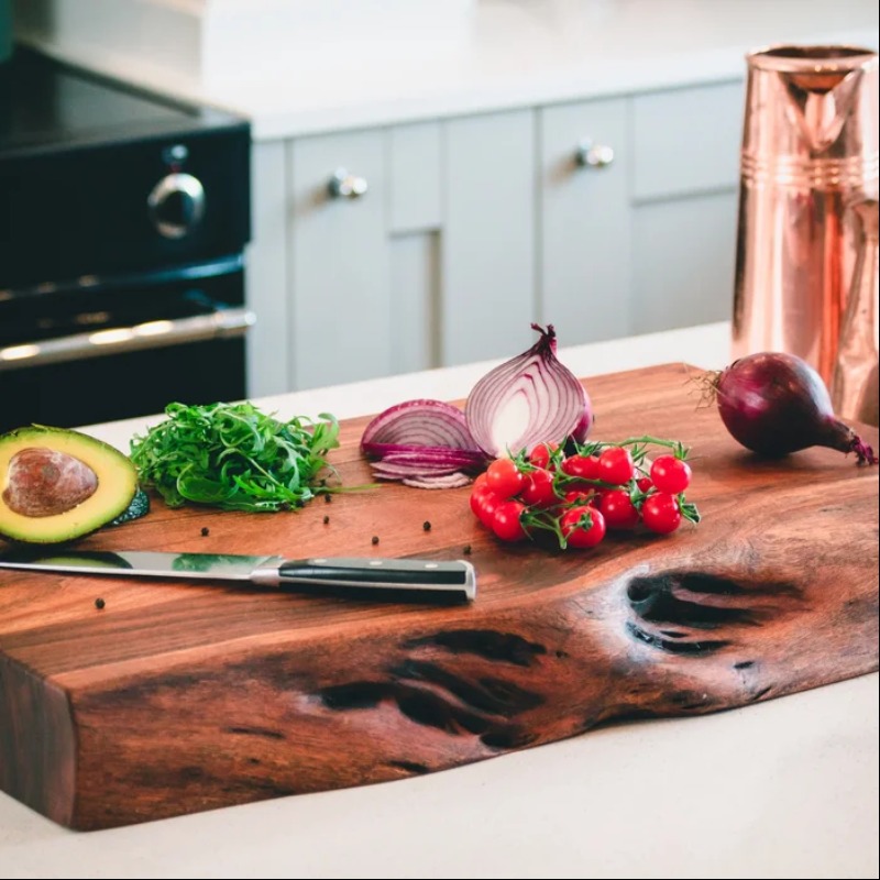 Farmstead Live Edge Acacia Wood Chopping Board