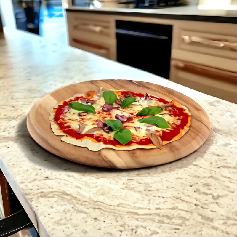 Cerchio Acacia Wood Pizza Serving & Chopping Board | Chopping Board | Cerchio Acacia Wood Pizza Serving & Chopping Board