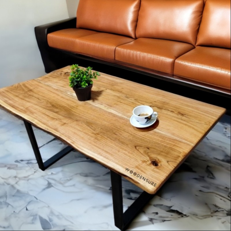 Rustic Solid Wood Center Table for Living Room