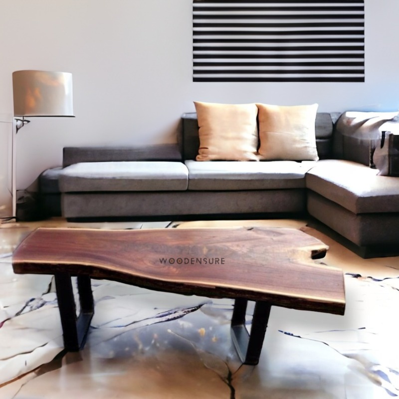 Serenity Slab Acacia Live Edge Center Table .Acaica Woo...