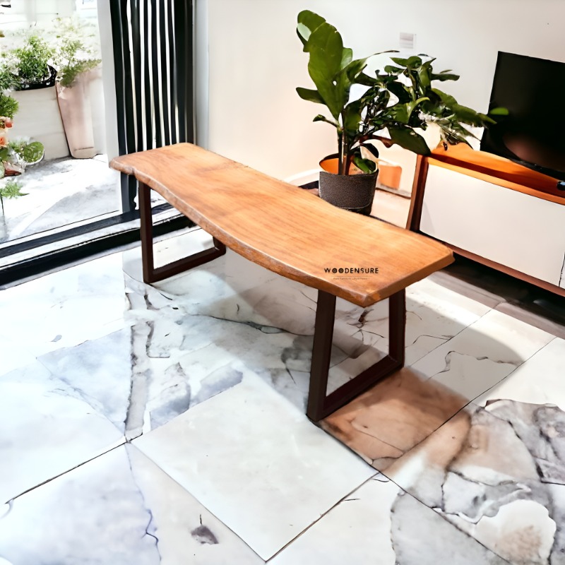 Earthy Elegance Live Edge Bench