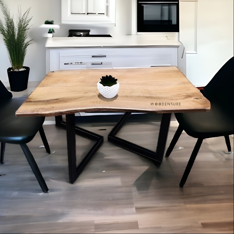 WoodenSure Live Edge Natural Wood Table | Live Edge Dining Table | WoodenSure Live Edge Natural Wood Table
