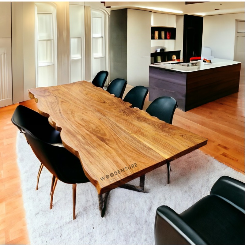 Woodensure Modern Live Edge Table | Live Edge Dining Table | Woodensure Modern Live Edge Table