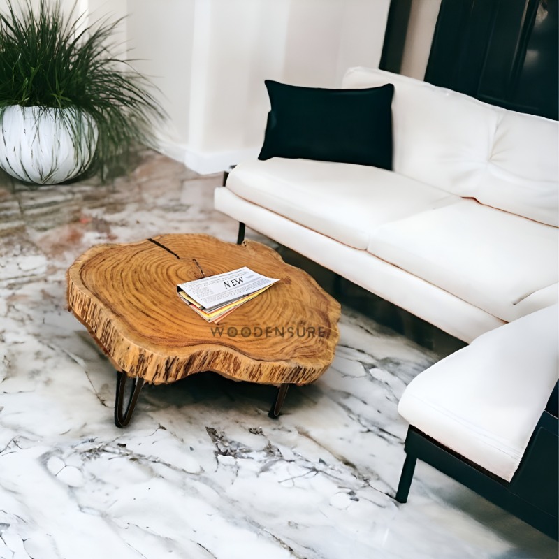 Tranquil Round Live Edge Center Table | Live Edge Center Table | Tranquil Round Live Edge Center Table