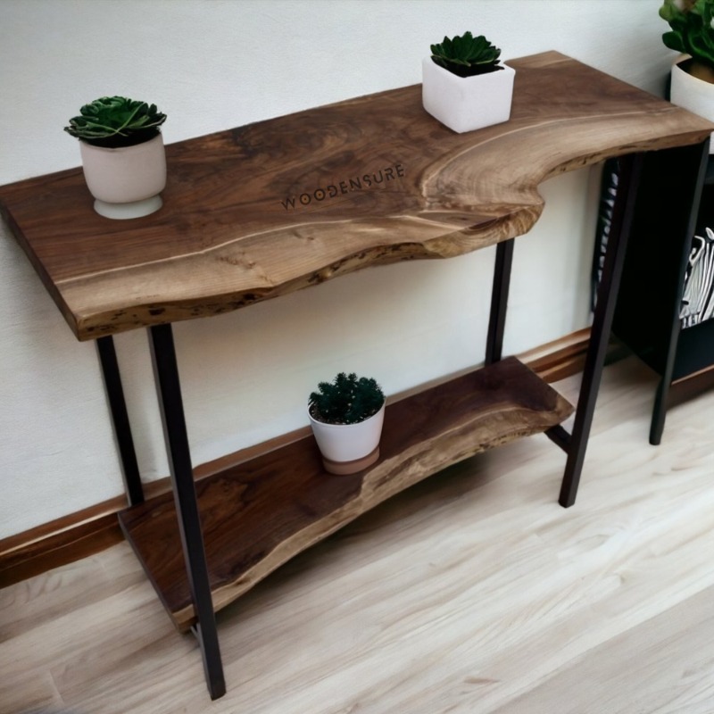 Timber Wooden Live Edge Console Table