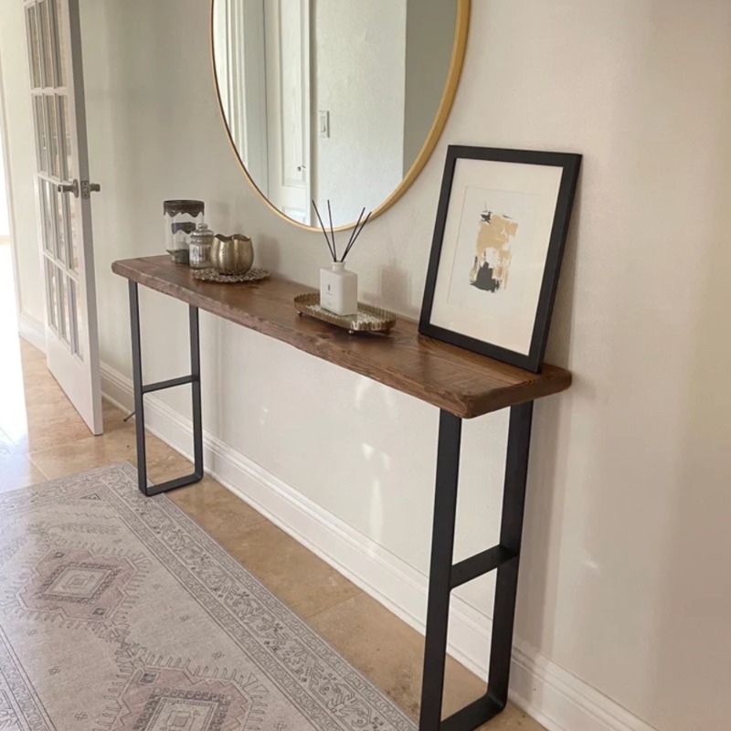 Artisan Mirror Live Edge Console Table | Deleted | Artisan Mirror Live Edge Console Table