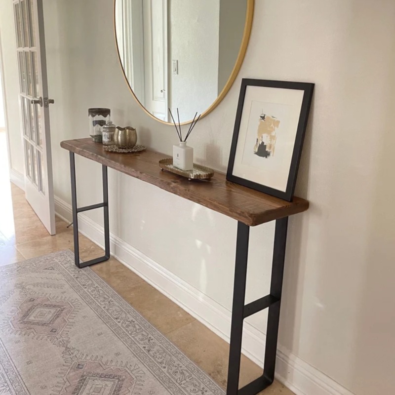 Artisan Mirror Live Edge Console Table