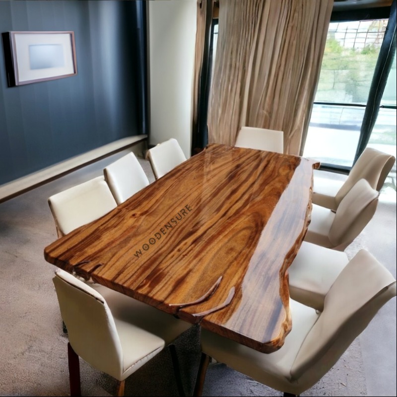 Acacia Wood Live Edge Dining Table | Live Edge Dining Table | Acacia Wood Live Edge Dining Table