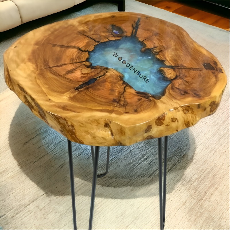 Natural grains Epoxy Resin Side Table | Epoxy Resin Side Table | Natural grains Epoxy Resin Side Table