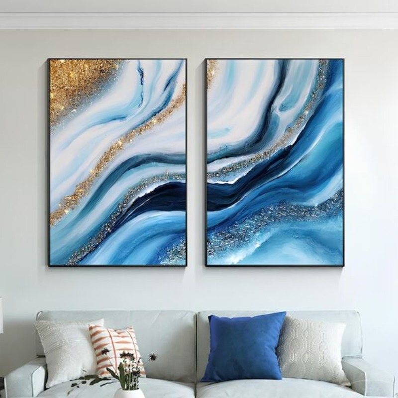 3d resin wall art Set of 2