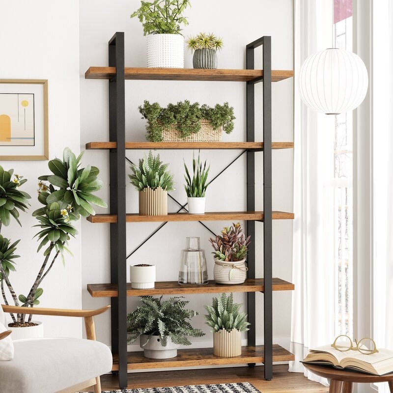 Angular Book Shelve Metal & Solid Wood | Shelf | Angular Book Shelve Metal & Solid Wood