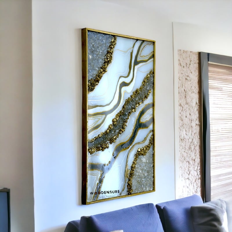 Golden Sands Radiance Quartz Wall Art