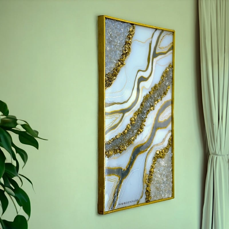 Geode Epoxy Resin Wall Art Quarts Works