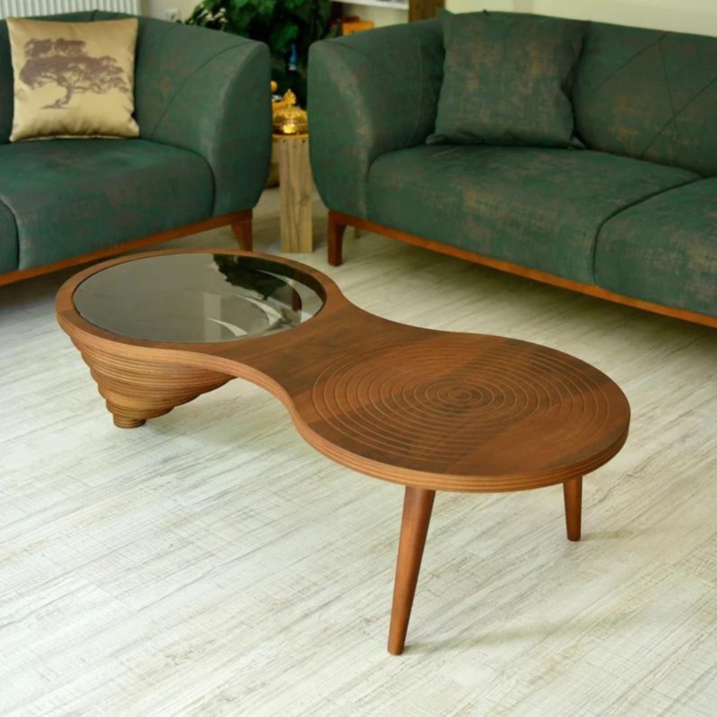 LoopEdge Solid Wood Coffee Table