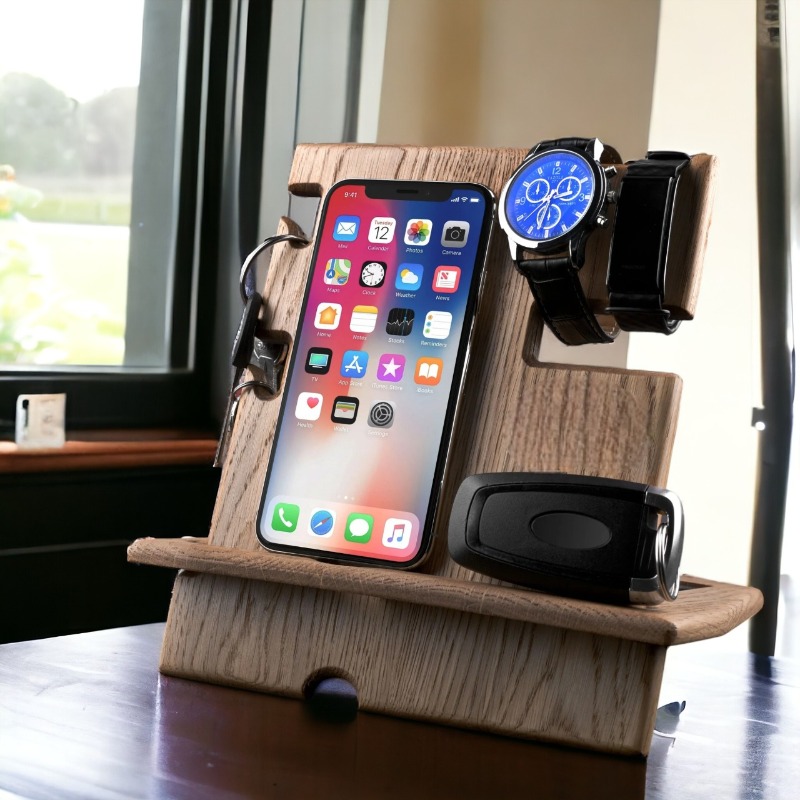 TechHarbor Wood Phone  Desk Organizer