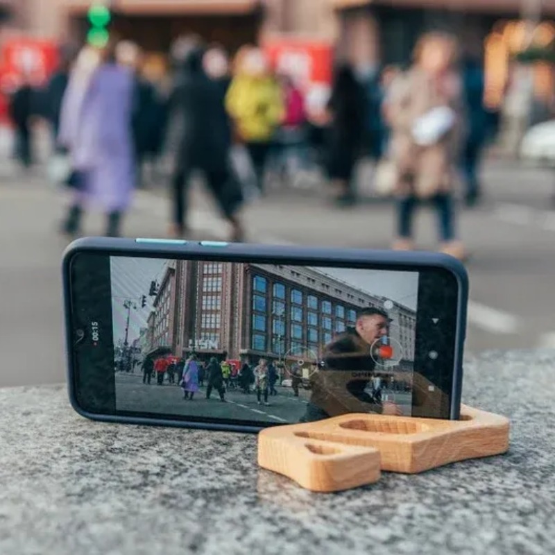 Mobile Magnum Wood Key Chain Phone Holder