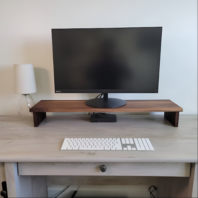 Classic Solid Wood Desktop Monitor Riser Stand | Workplace Accessories | Classic Solid Wood Desktop Monitor Riser Stand