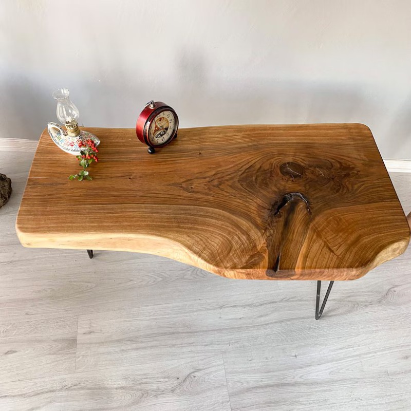 Doer Live Edge Solid Wood Coffee Table | Live Edge Coffee Table | Doer Live Edge Solid Wood Coffee Table