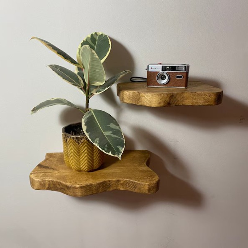 Ornate Live Edge Wall Shelf (Set Of 2) | Shelf | Ornate Live Edge Wall Shelf (Set Of 2)