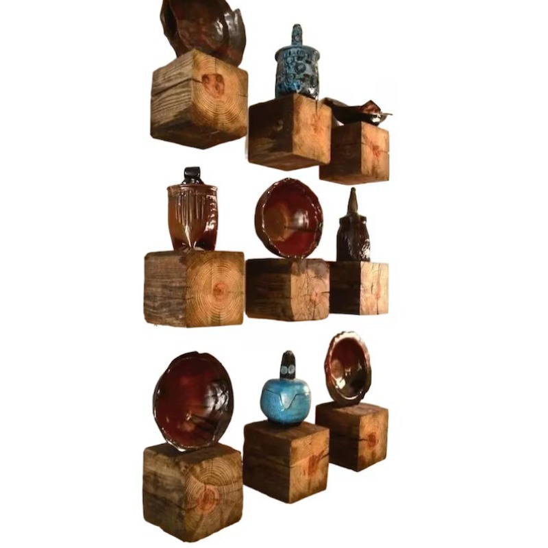Dice Rustic Solid Wood Wall Mounted Shelves (Set of 9) | Shelf | Dice Rustic Solid Wood Wall Mounted Shelves (Set of 9)