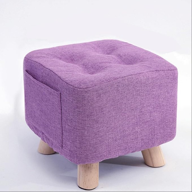Violet Elegance Ottoman Pouf Stool