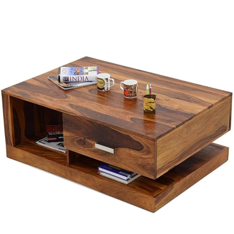 Avana Solid Sheesham Wood Coffee Table | Smart Storage,... | Deleted | Avana Solid Sheesham Wood Coffee Table | Smart Storage,...